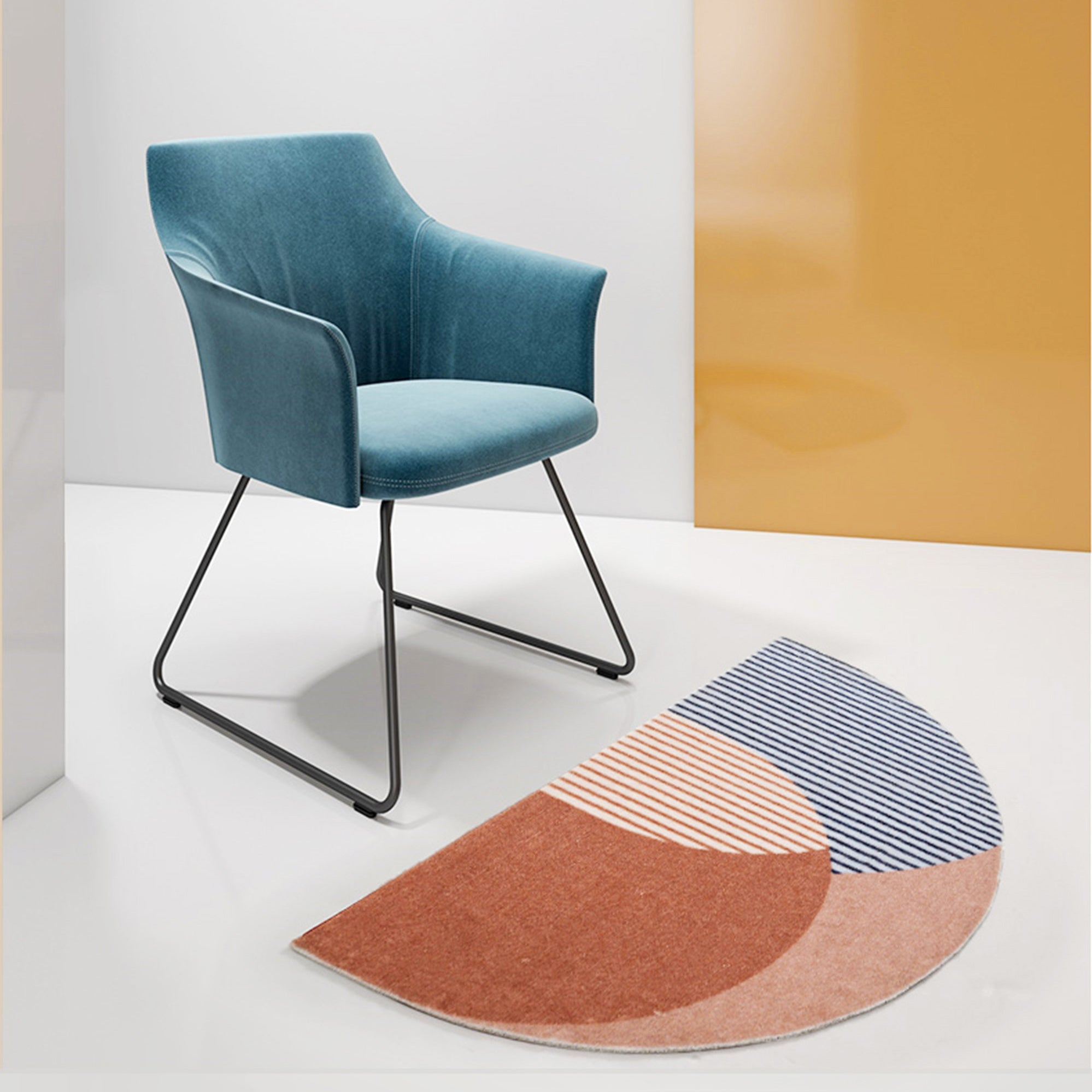 Semicircle Entrance Door Mat half Round Bath Mat Indoor Rug