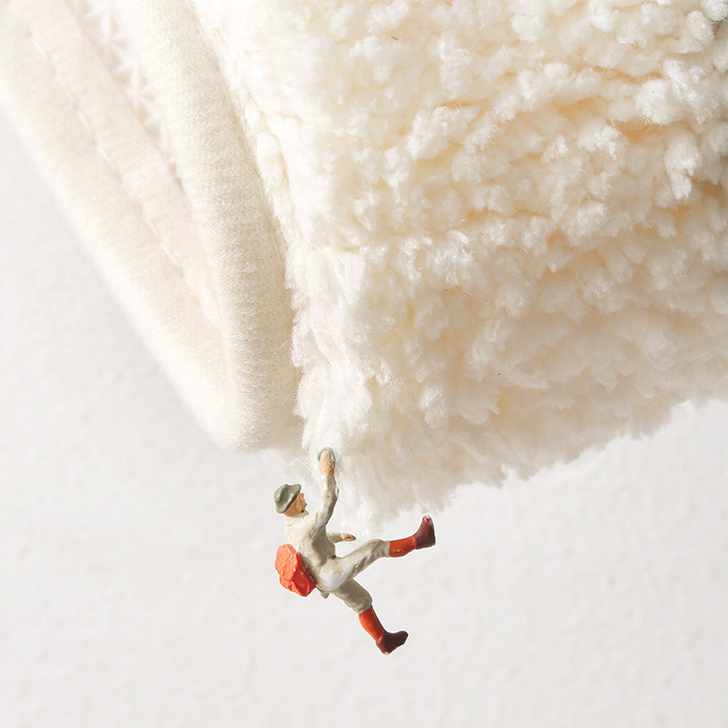 Snow mountain sunrise half round bath mat colorful cute decor bathroom rug