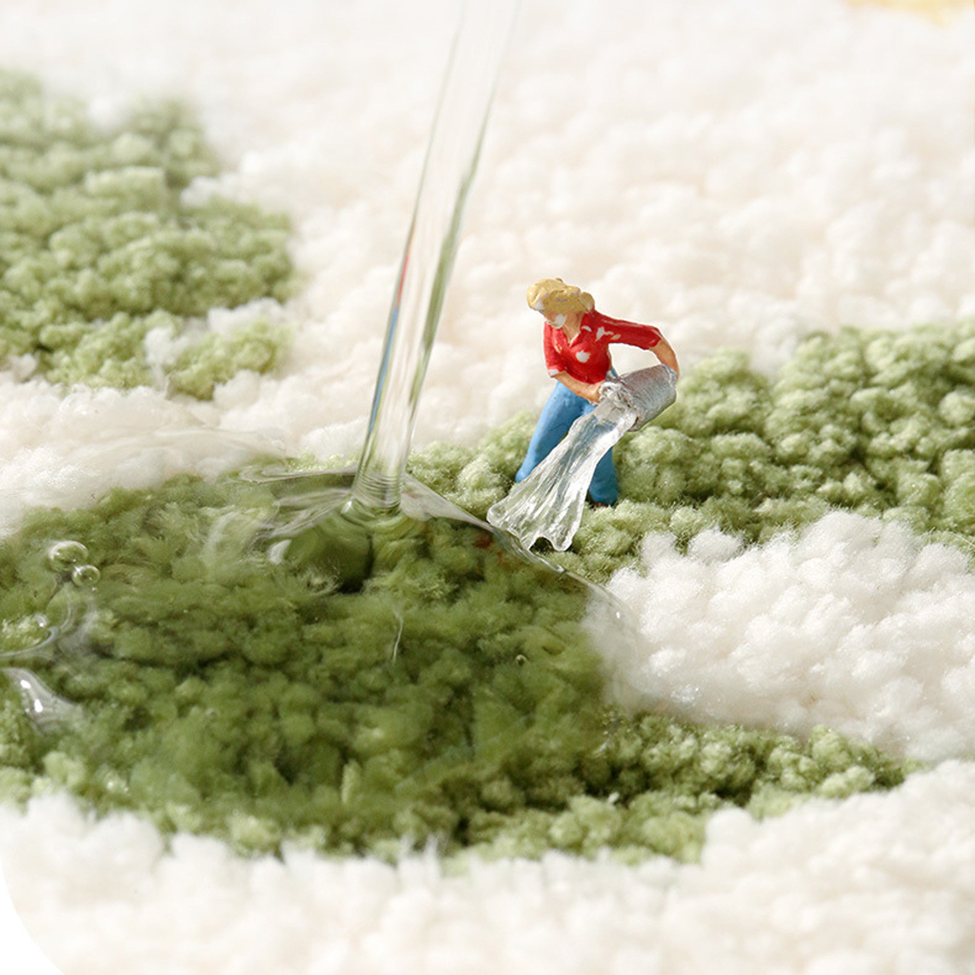 Happy flower bath mat colorful cute bathroom decor