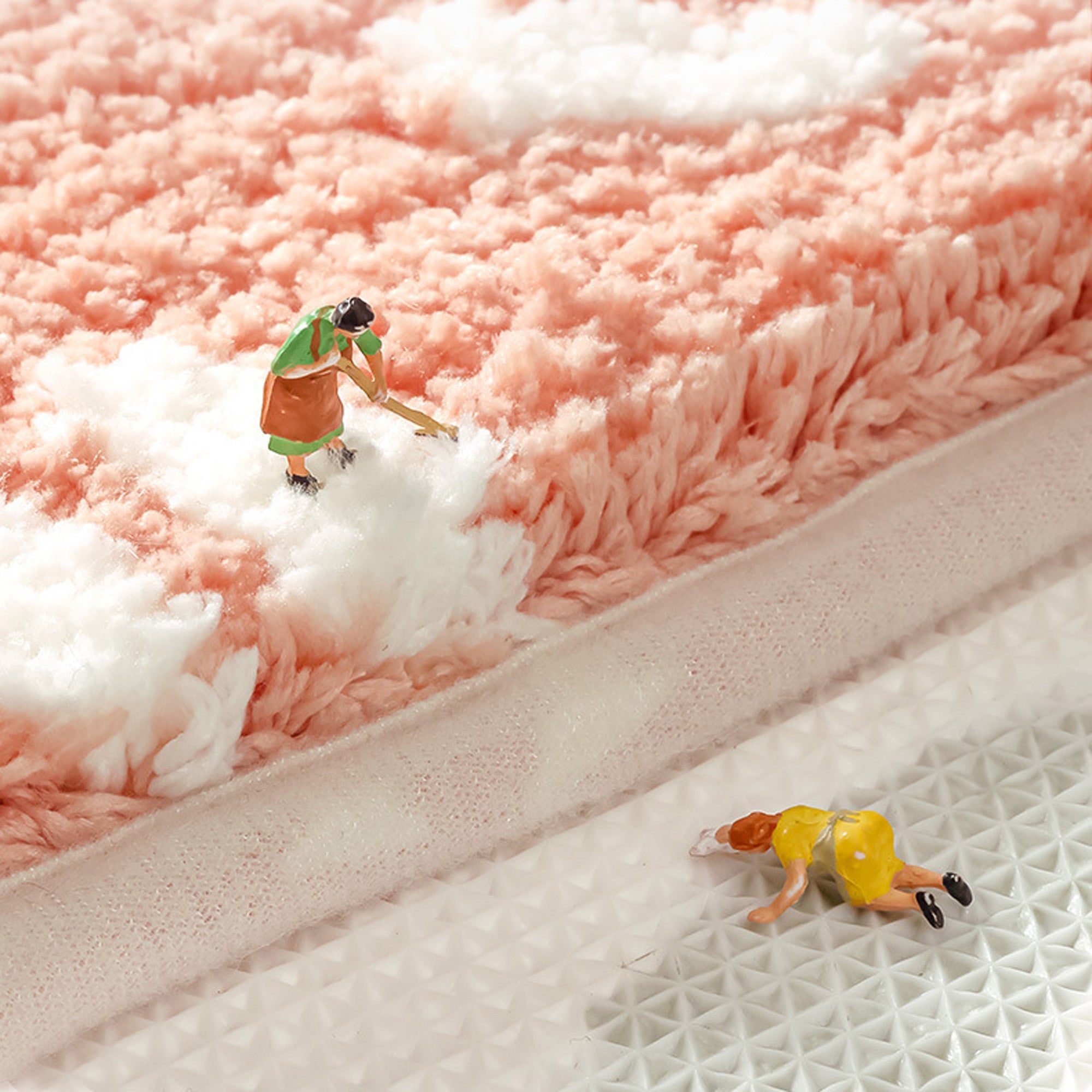 Happy flower bath mat colorful cute bathroom decor