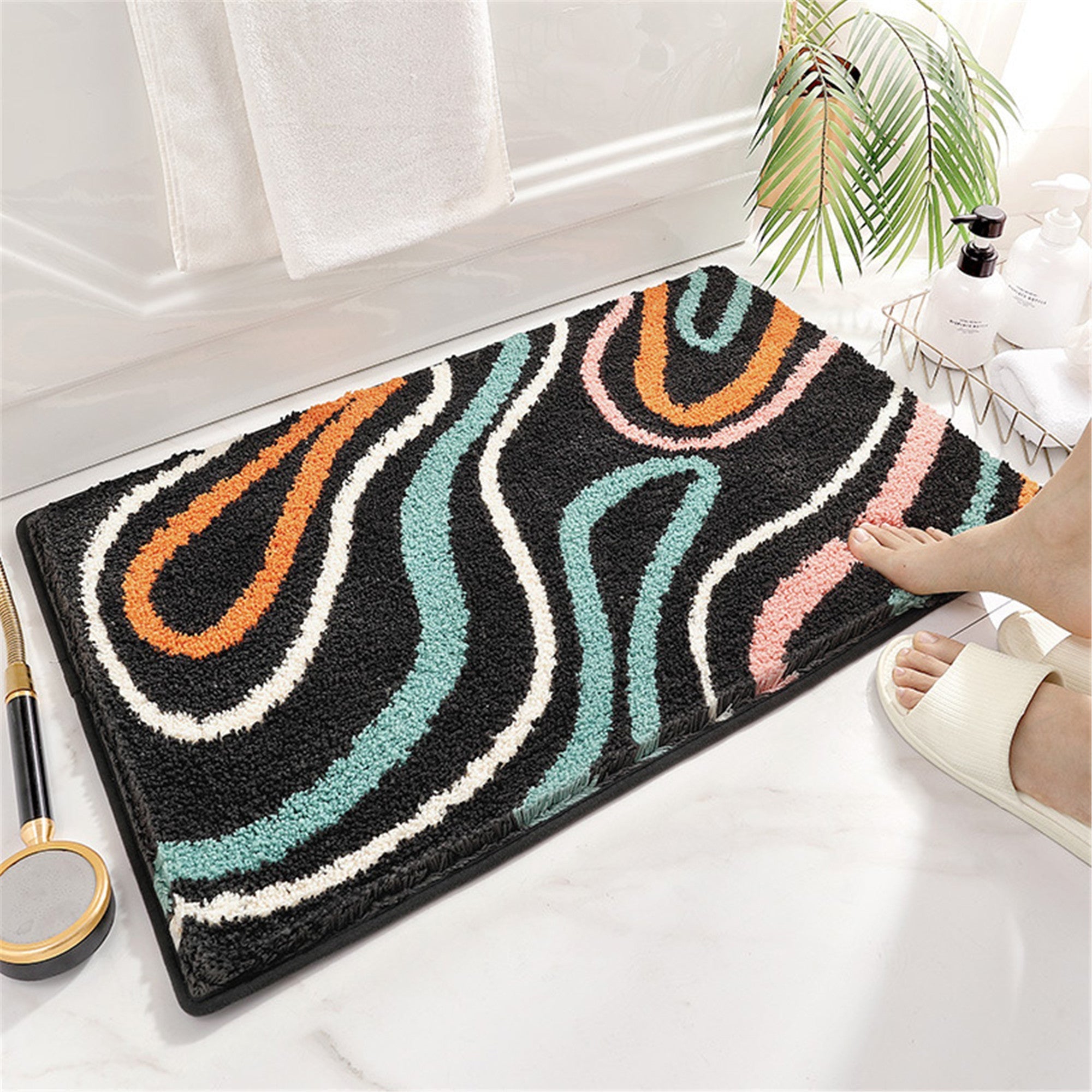 Abstract ArtAbstract Art bath mat colorful cute bathroom decor