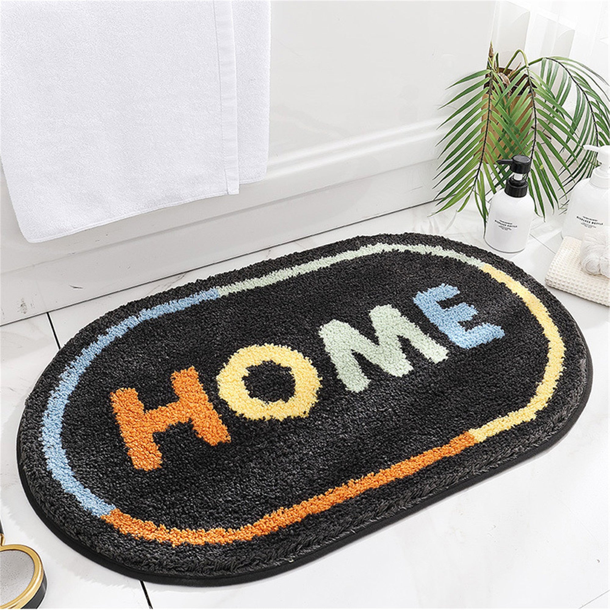 HOME bath mat colorful cute bathroom decor