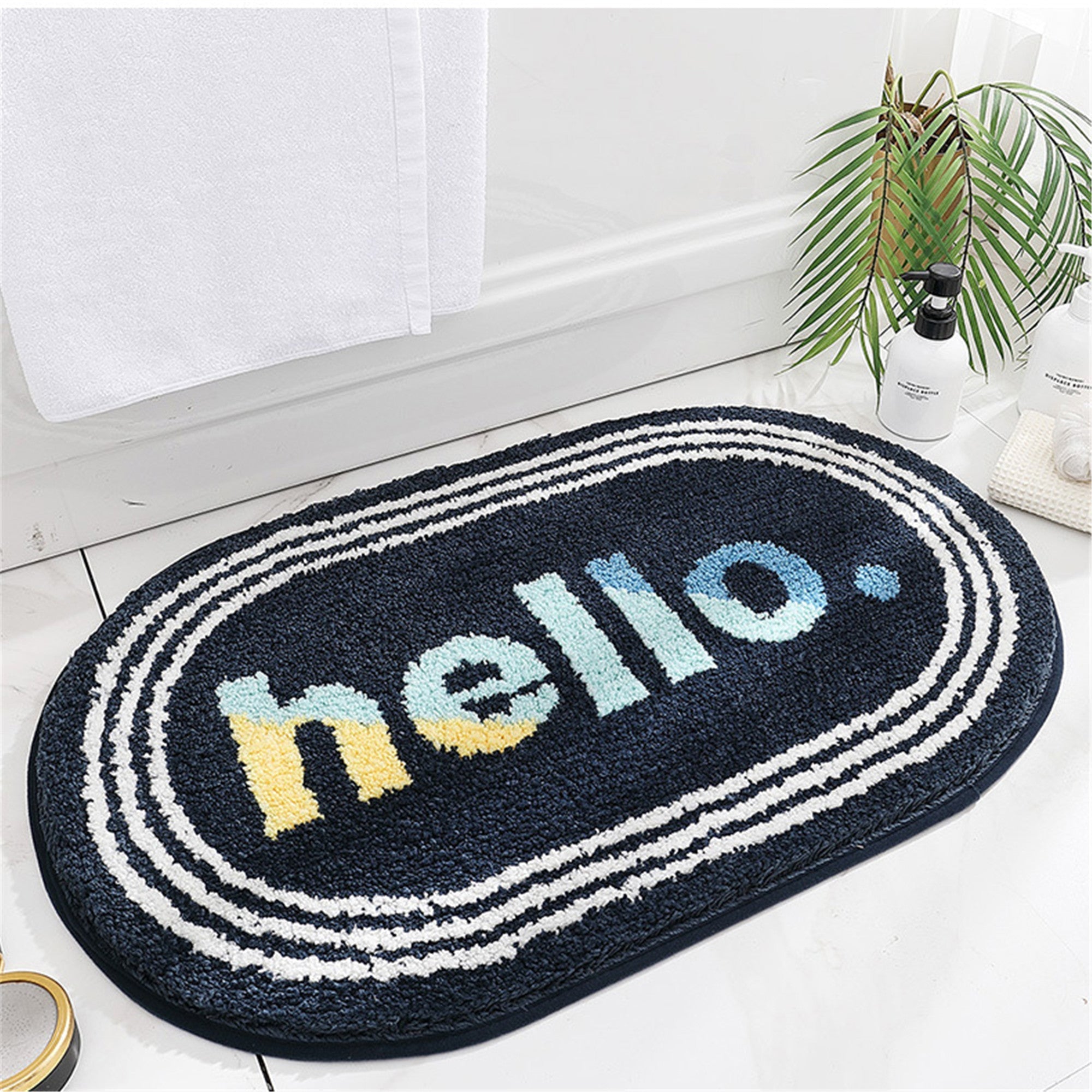 HOME bath mat colorful cute bathroom decor