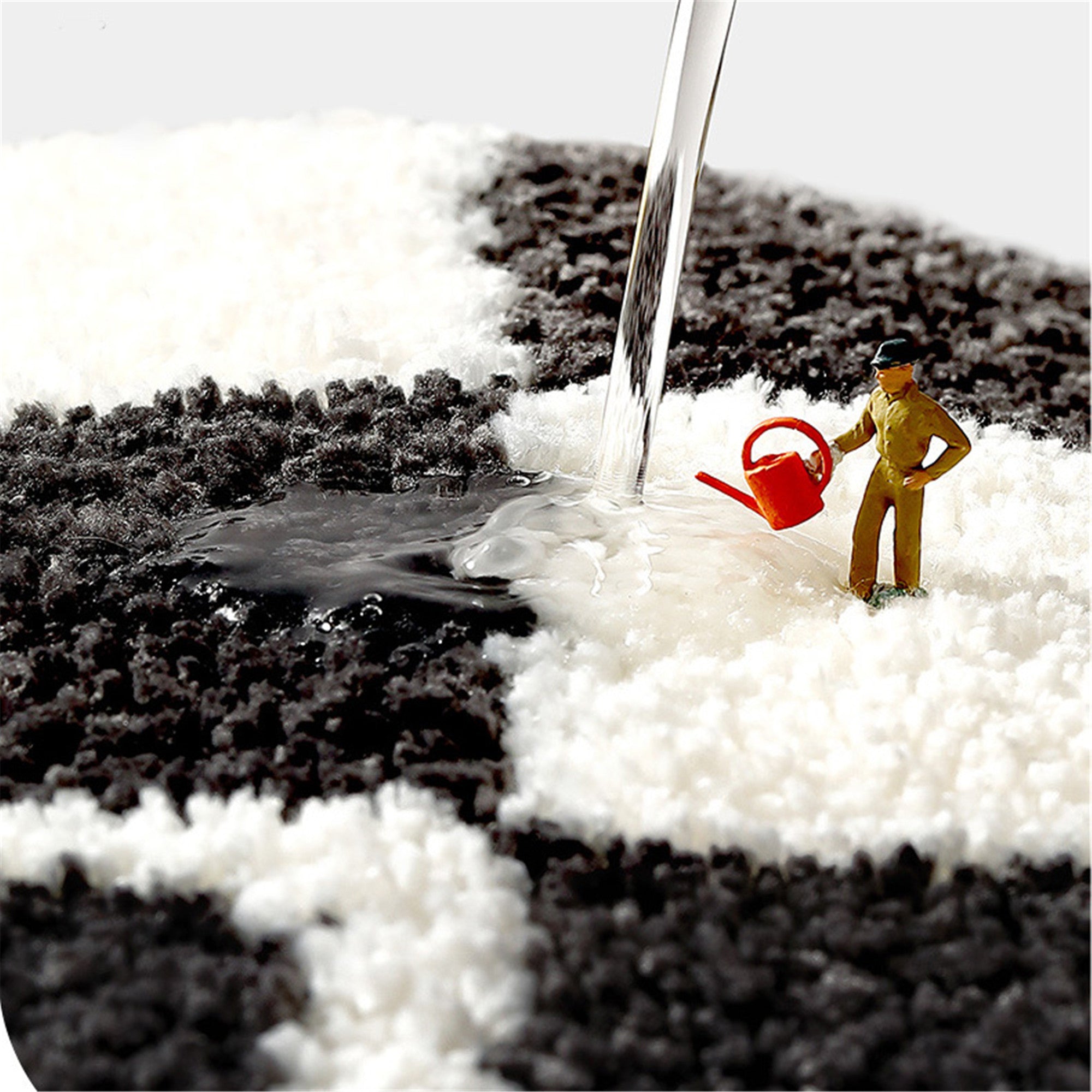 Checkerboard bath mat colorful cute bathroom decor