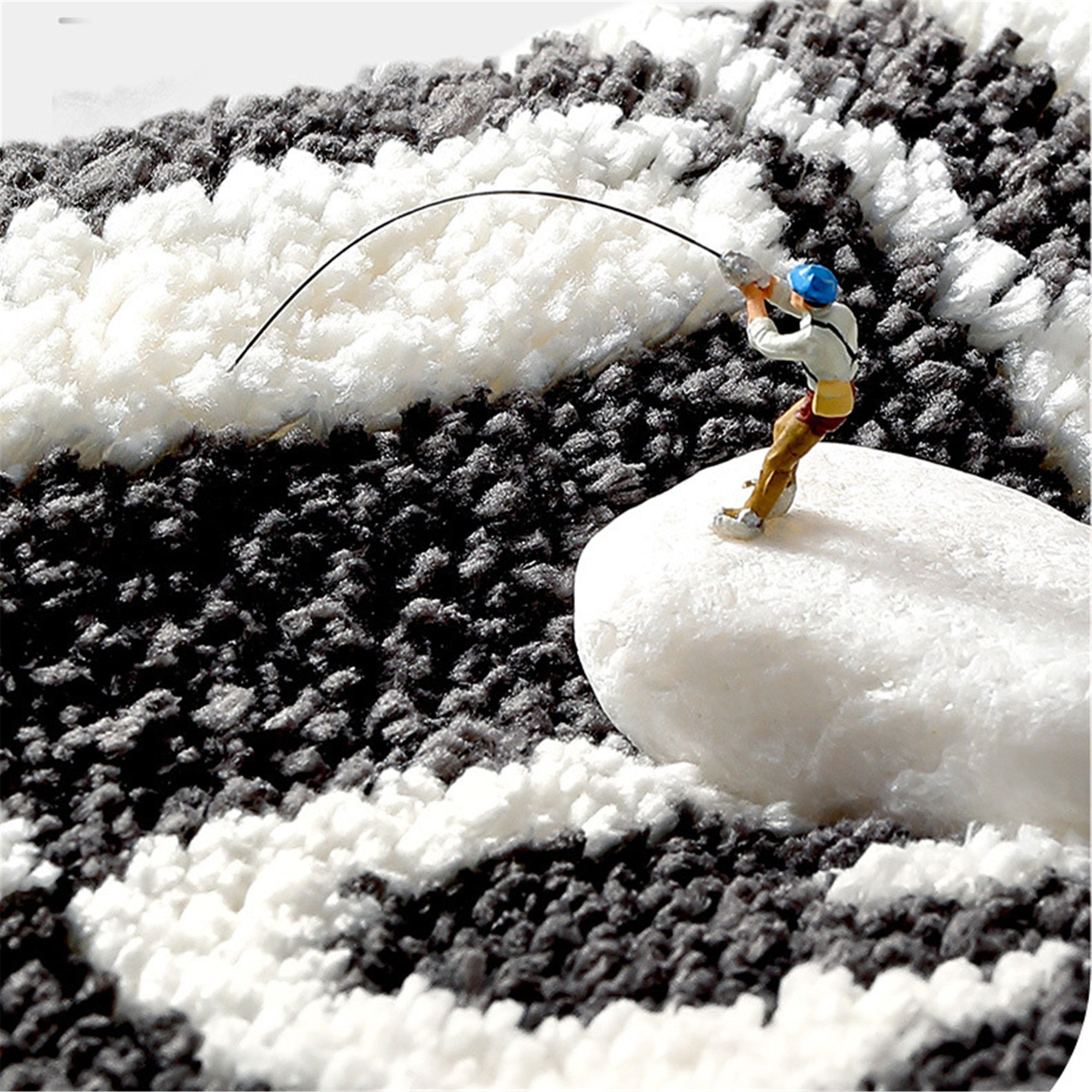 Checkerboard bath mat colorful cute bathroom decor