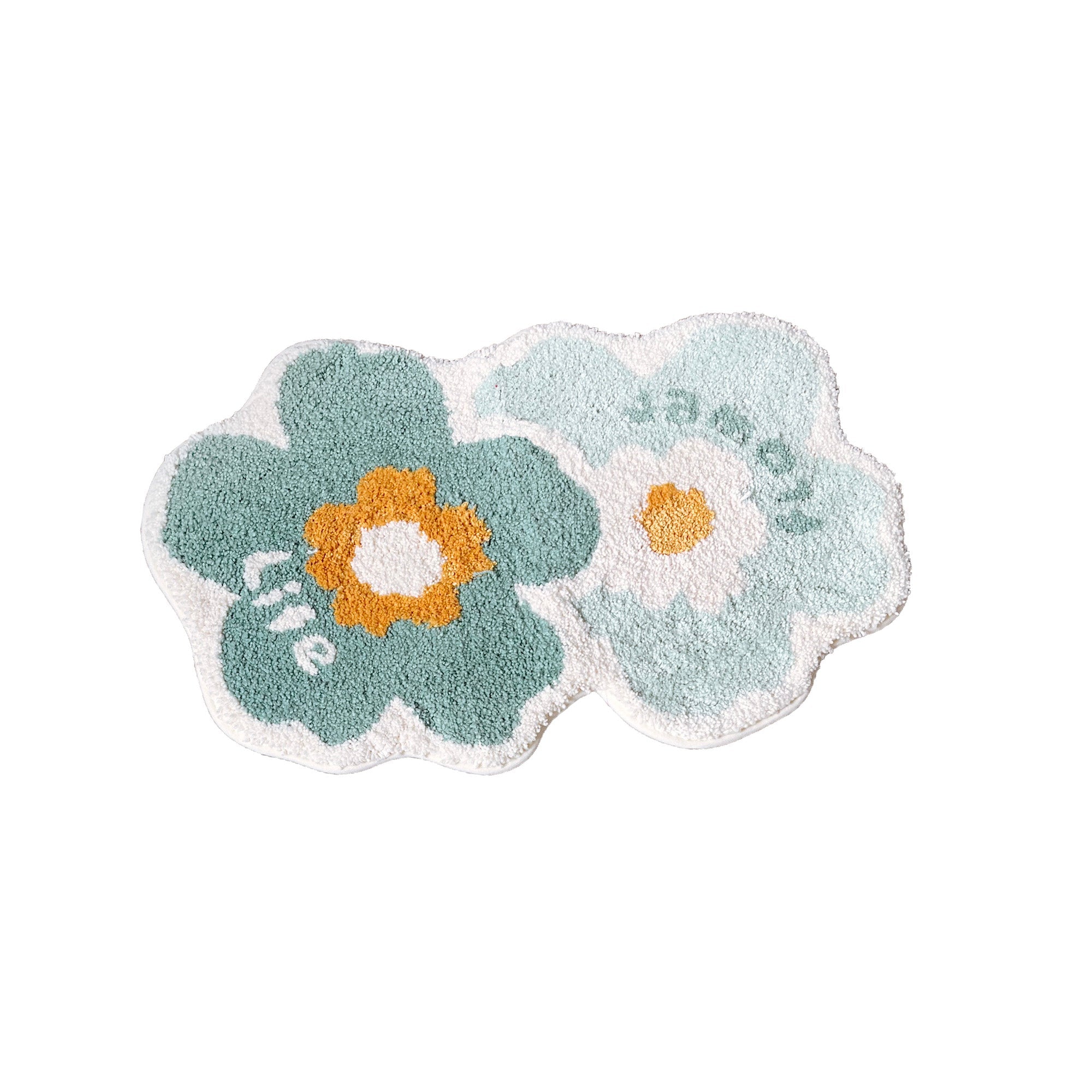 Flower shape bath mat colorful cute bathroom decor