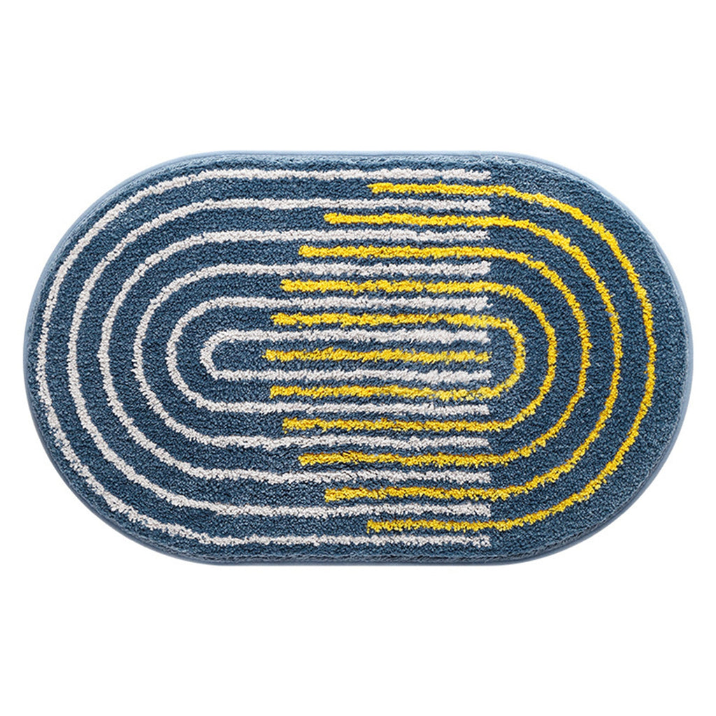 Abstract curve bath mat colorful cute bathroom decor