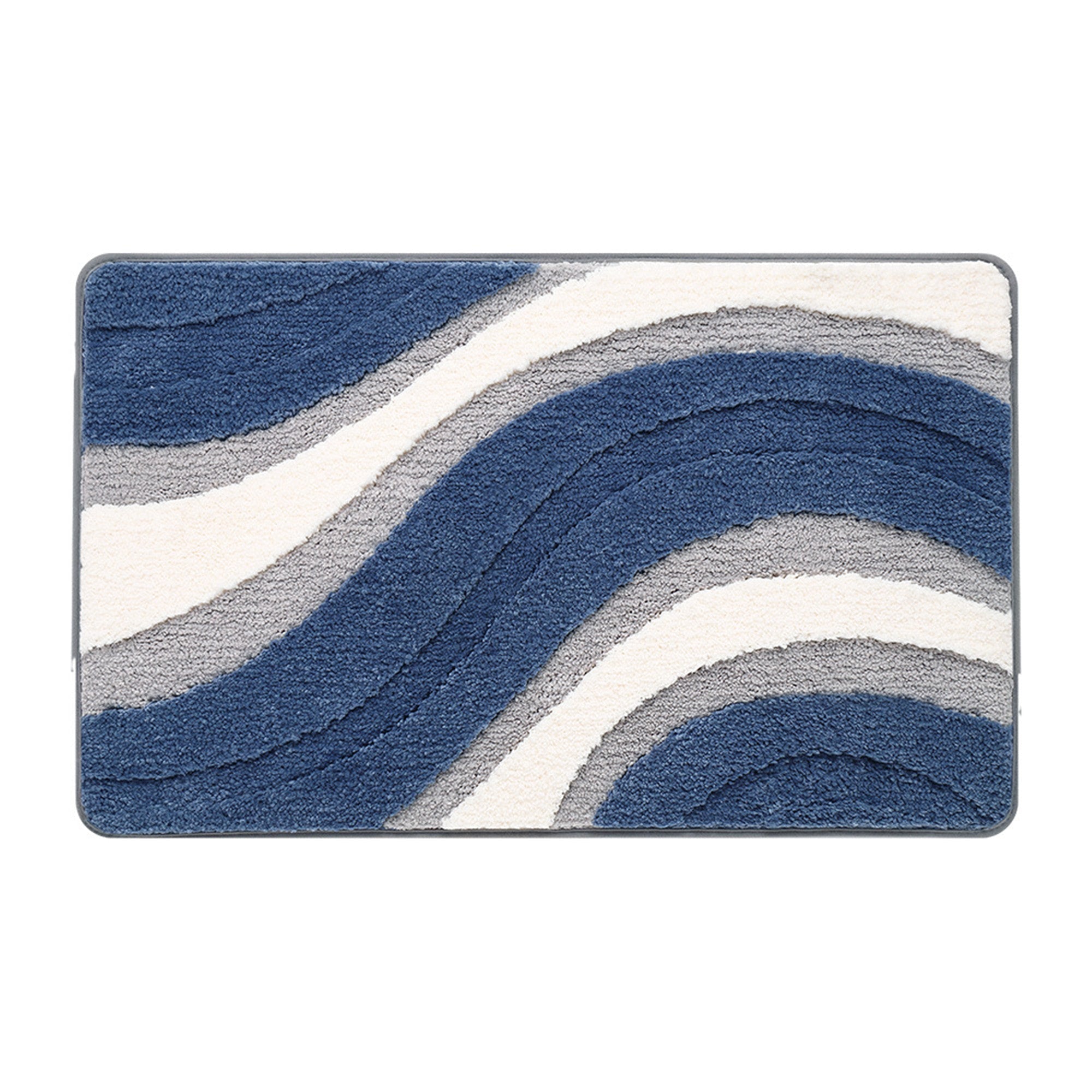 Wave bath mat colorful cute bathroom decor