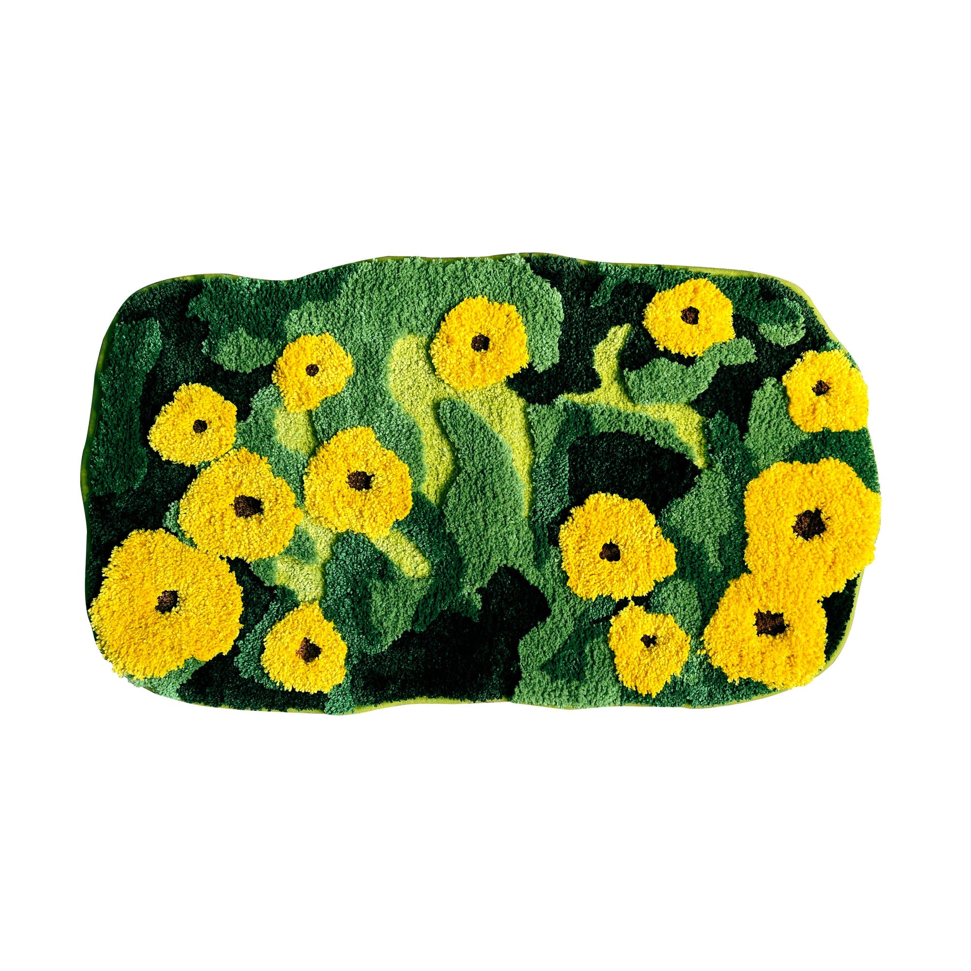 Luxury Moss Rug 3d Tufted Tropical Flower mat,moss rug,bath mat cute bathroom decor