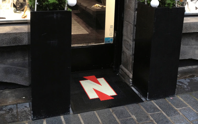 Rubber Scraper Logo Mat